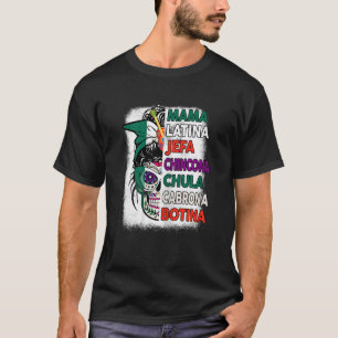 Womens Dia De Los Muertos Sugar Skull Mama Mexican T-Shirt