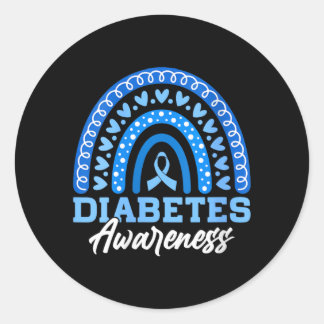 Womens Diabetes Awareness Design Classic Round Sticker