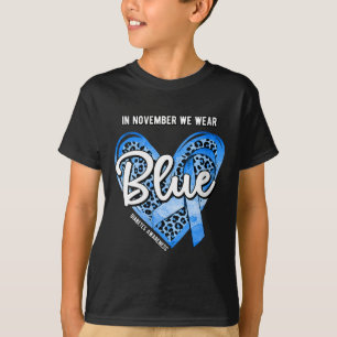 Womens Diabetes Awareness In November We Wear Blue T-Shirt
