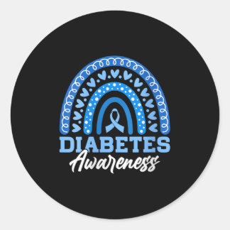 Womens Diabetes Awareness V-neck _2  Classic Round Sticker