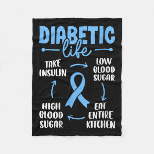 Womens Diabetic Life Low Blood Sugar Eat Entire Ki Fleece Blanket