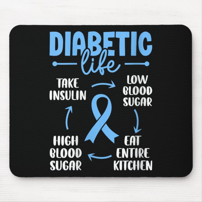 Womens Diabetic Life Low Blood Sugar Eat Entire Ki Mouse Pad (Front)