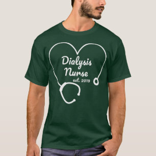 Womens Dialysis Nurse Nursing Stethoscope T-Shirt