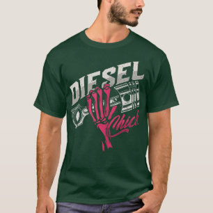 Womens Diesel Chick Trucker Highway Truck Driver A T-Shirt