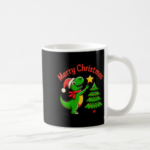 Womens Dinosaur Christmas Merry Christmas T-rex De Coffee Mug