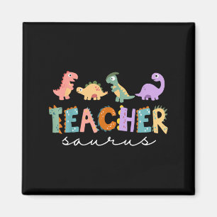 Womens Dinosaur Teacher Teachersaurus Rex Funny Di Magnet