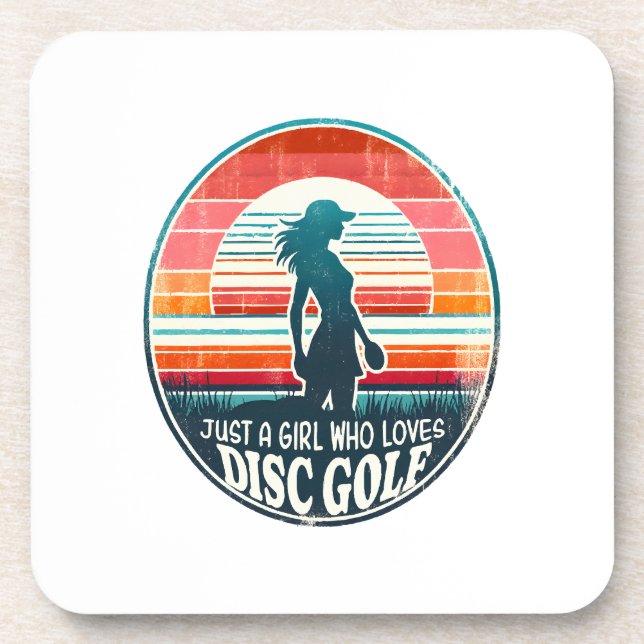 Womens Disc Golf - Frisbee Golf Female  Coaster (Front)