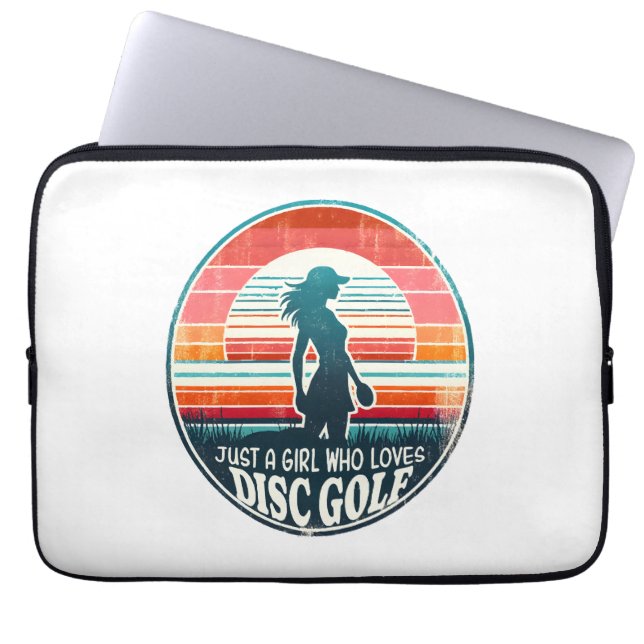Womens Disc Golf - Frisbee Golf Female  Laptop Sleeve (Front)