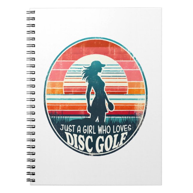 Womens Disc Golf - Frisbee Golf Female  Notebook (Front)