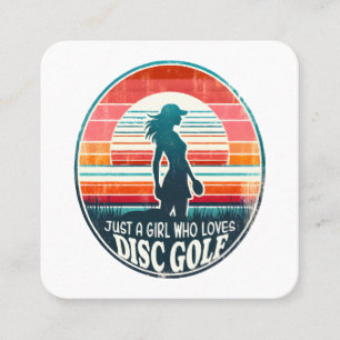 Womens Disc Golf - Frisbee Golf Female  Square Business Card