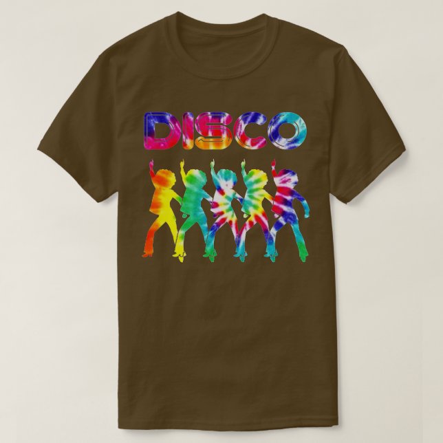 Womens Disco  Disco Themed  Tie Dye Dancing T-Shirt (Design Front)