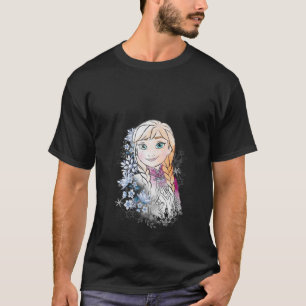 Womens Disney Frozen Anna Illustrated Snowflake Fl T-Shirt