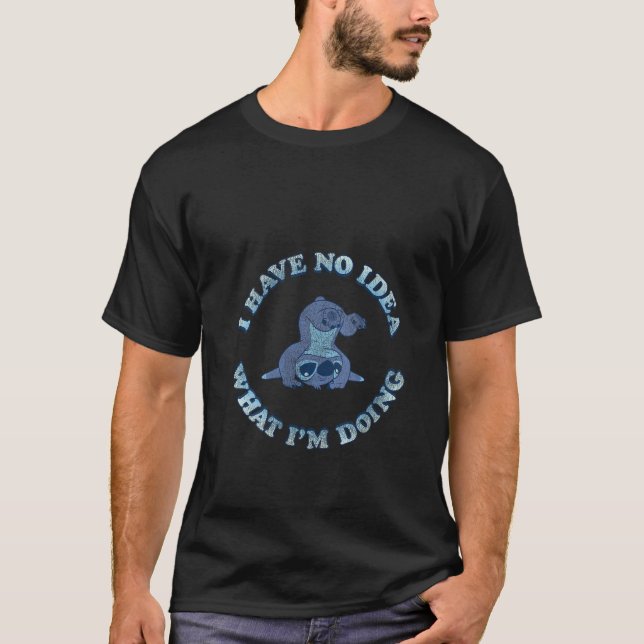Womens Disney Lilo Stitch I Have No Idea What I m  T-Shirt (Front)