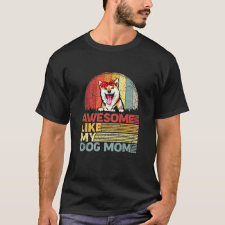 Womens Distressed Shiba Inu Tee Awesome Like My Do