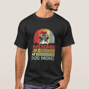 Womens Distressed Shih Tzu Tee Awesome Like My Dog