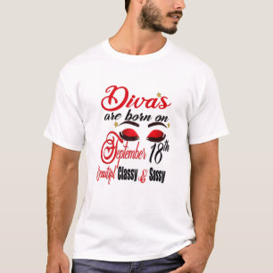 Womens Divas Are Born On September 18Th Virgo Birt T-Shirt
