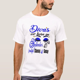 Womens Divas Are Born On September 20Th Virgo Birt T-Shirt