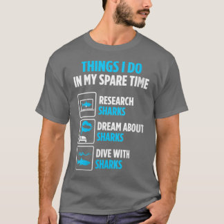 Womens Diving with Sharks Great Shark Diver VNeck  T-Shirt