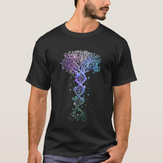 Womens DNA Tree Life Earth Genetics Biologist Scie T-Shirt