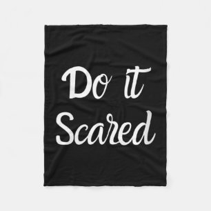 Womens Do It Ed Insres Courage Motivational V-neck Fleece Blanket