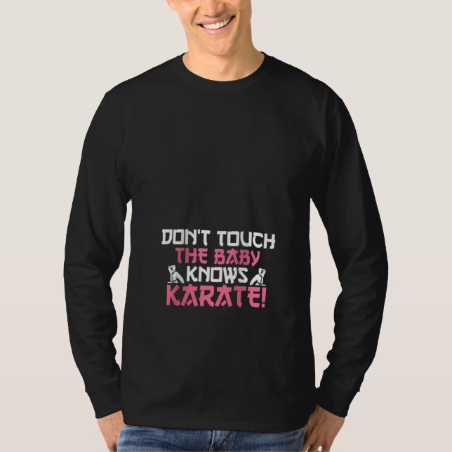 Womens Do Not Touch The Baby Knows Karate I Funny  T-Shirt (Front)