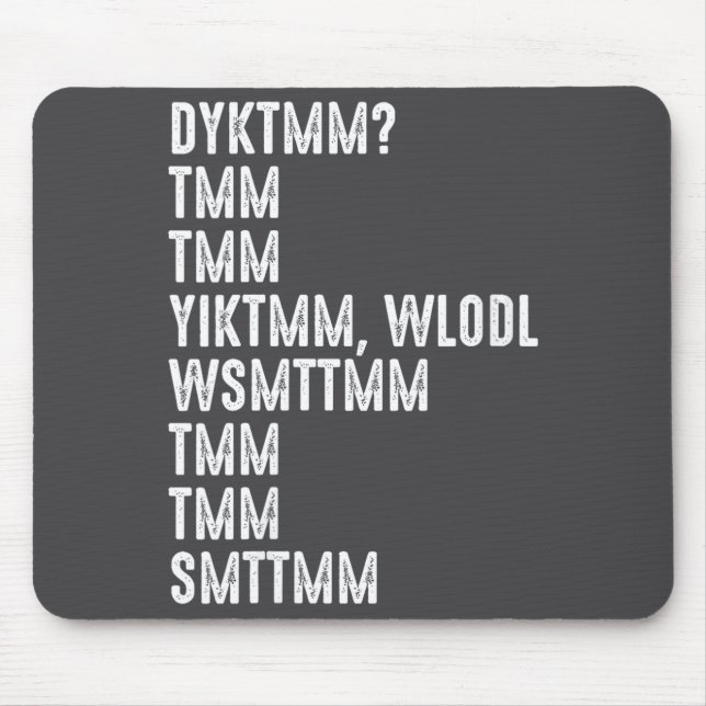 Womens Do You Know The Muffin Man Dyktmm Funny Quo Mouse Pad (Front)