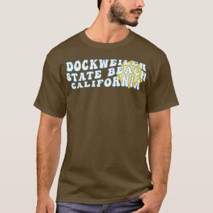 Womens Dockweiler State Beach California CA Retro T-Shirt