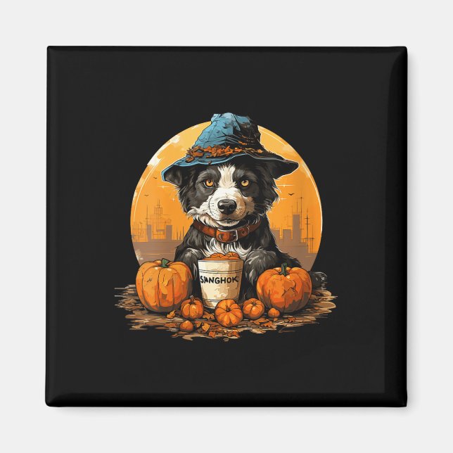 Women's dog halloween  magnet (Front)