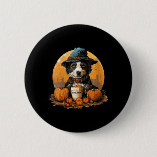 Womens Dog Halloween V-Neck 6 Cm Round Badge