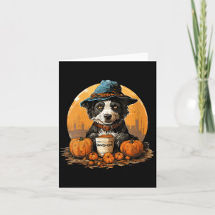 Womens Dog Halloween V-Neck Card