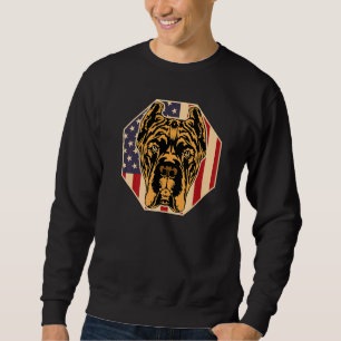 Womens Dog USA Flag Cane Corso Mom 1 Sweatshirt