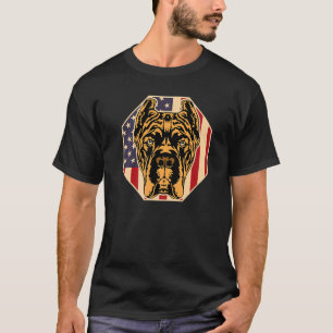 Womens Dog USA Flag Cane Corso Mum 1 T-Shirt