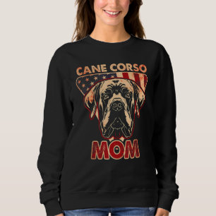 Womens Dog Usa Flag Cane Corso Mum 3 Sweatshirt