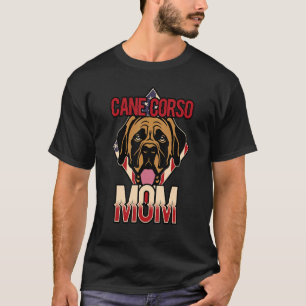 Womens Dog USA Flag Cane Corso Mum T-Shirt