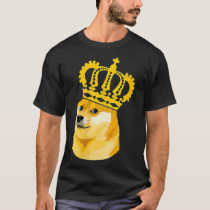 Womens Dogecoin King Funny Bitcoin Pun Shiba Inu D T-Shirt