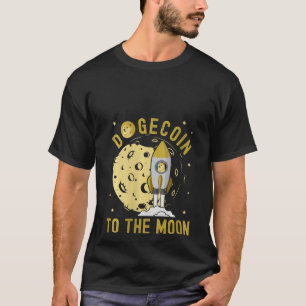Womens Dogecoin To The Moon Doge Kids Space Rocket T-Shirt