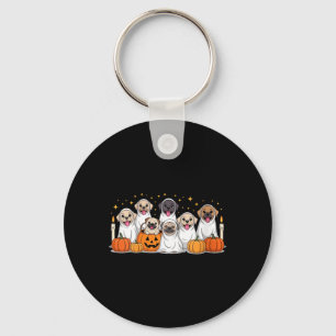Womens Dogs Ghosts Cute Dogs Dressed As Ghost Key Ring