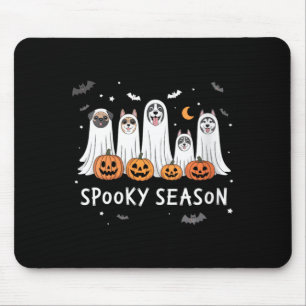 Womens Dogs Ghosts Cute Dogs Dressed As Ghost Mouse Pad