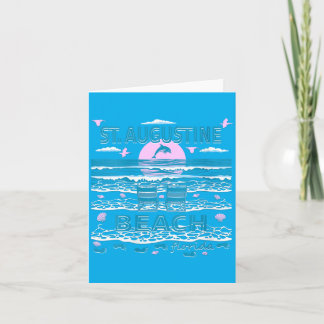 Womens Dolphin Lover Family St Augustine Beach Fl Card