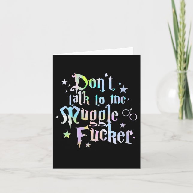 Womens Don't Talk To Me Anti Social Humor Quote In Card (Front)