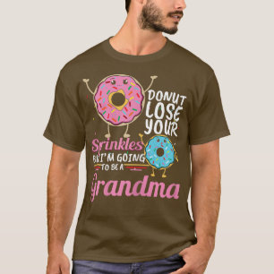 Womens Doughnut Sprinkles Grandma Baby Reveal Gend T-Shirt