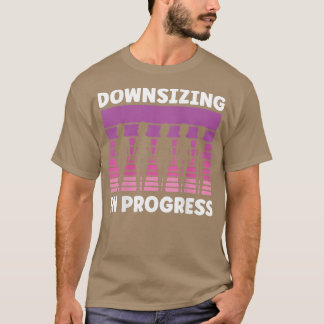 Womens Downsizing In Progress  Funny Gym Fitness S T-Shirt