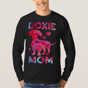 Womens Doxie Mum Weenie Dog Dachshund Mum Graphic T-Shirt