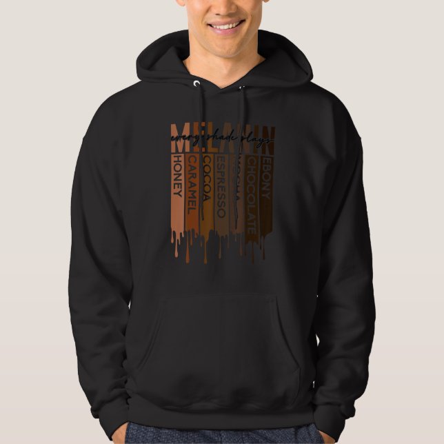 Womens Drippin in Melanin Every Shade Slays Africa Hoodie (Front)