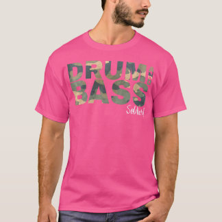 Womens Drum And Bass Soldier Dnb Jungle Music Camo T-Shirt