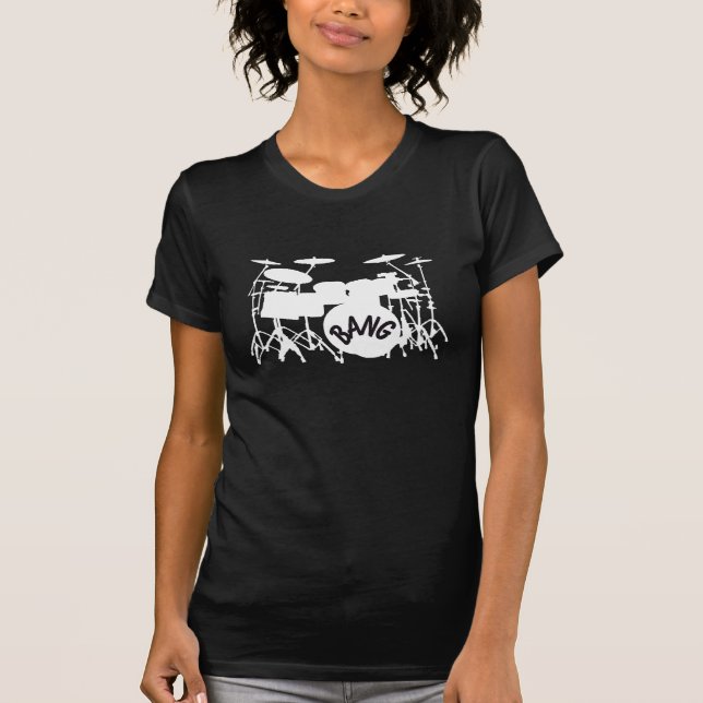 Womens Drum Set T-Shirt (Front)