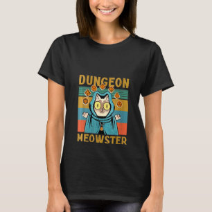 Womens Dungeon Meowster Funny Gamer Cat T-Shirt