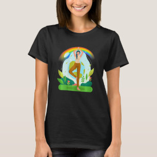 Womens Earth Green Yoga T-Shirt