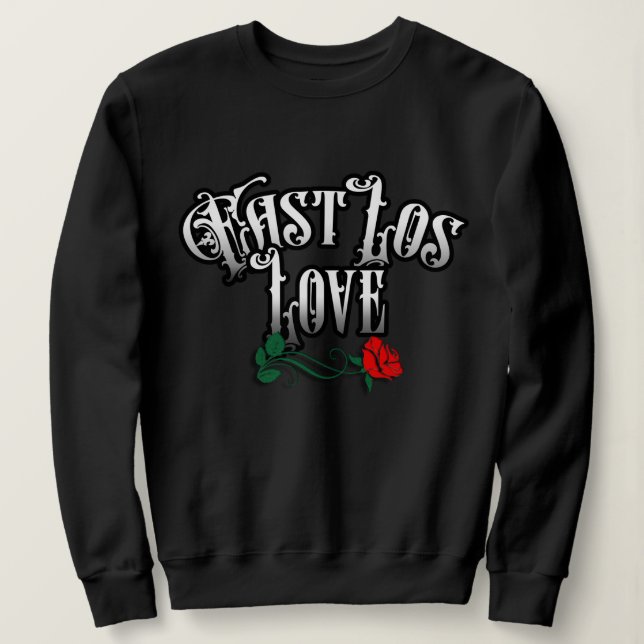 Womens East Los Love  Sweatshirt (Design Front)