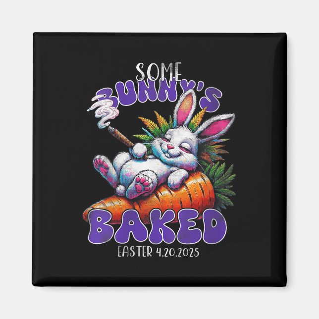 Womens Easter Bunny Funny Weed Smoking Rabbit 4_20 Magnet (Front)